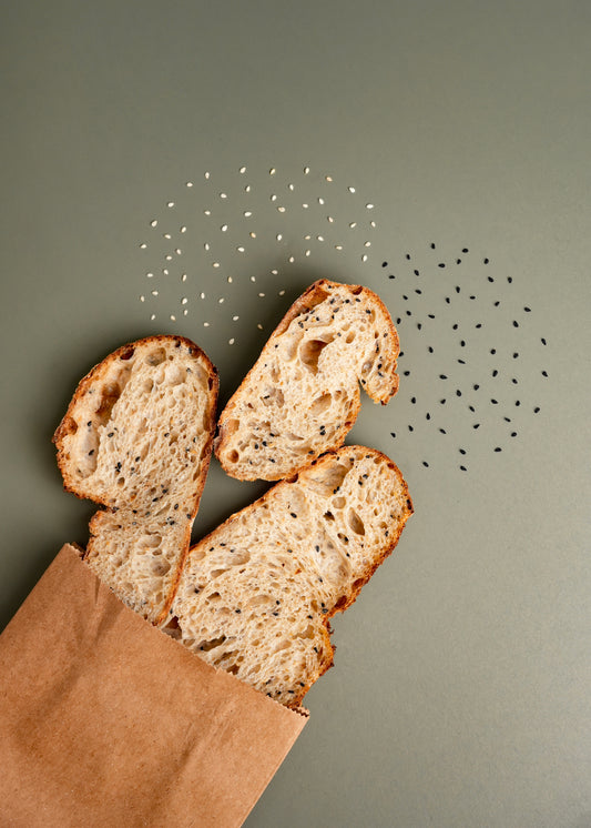 Sesame and black seed sourdough